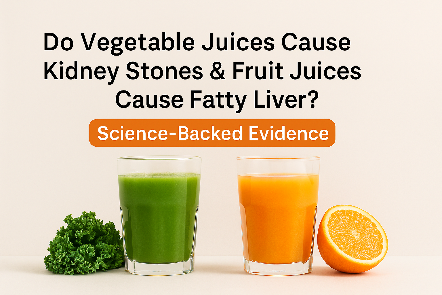 Do Vegetable Juice cause Kidney Stones & Fruit Juice cause Fatty Liver?